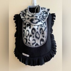 Designer Handmade Fleece Jacket with Collar.